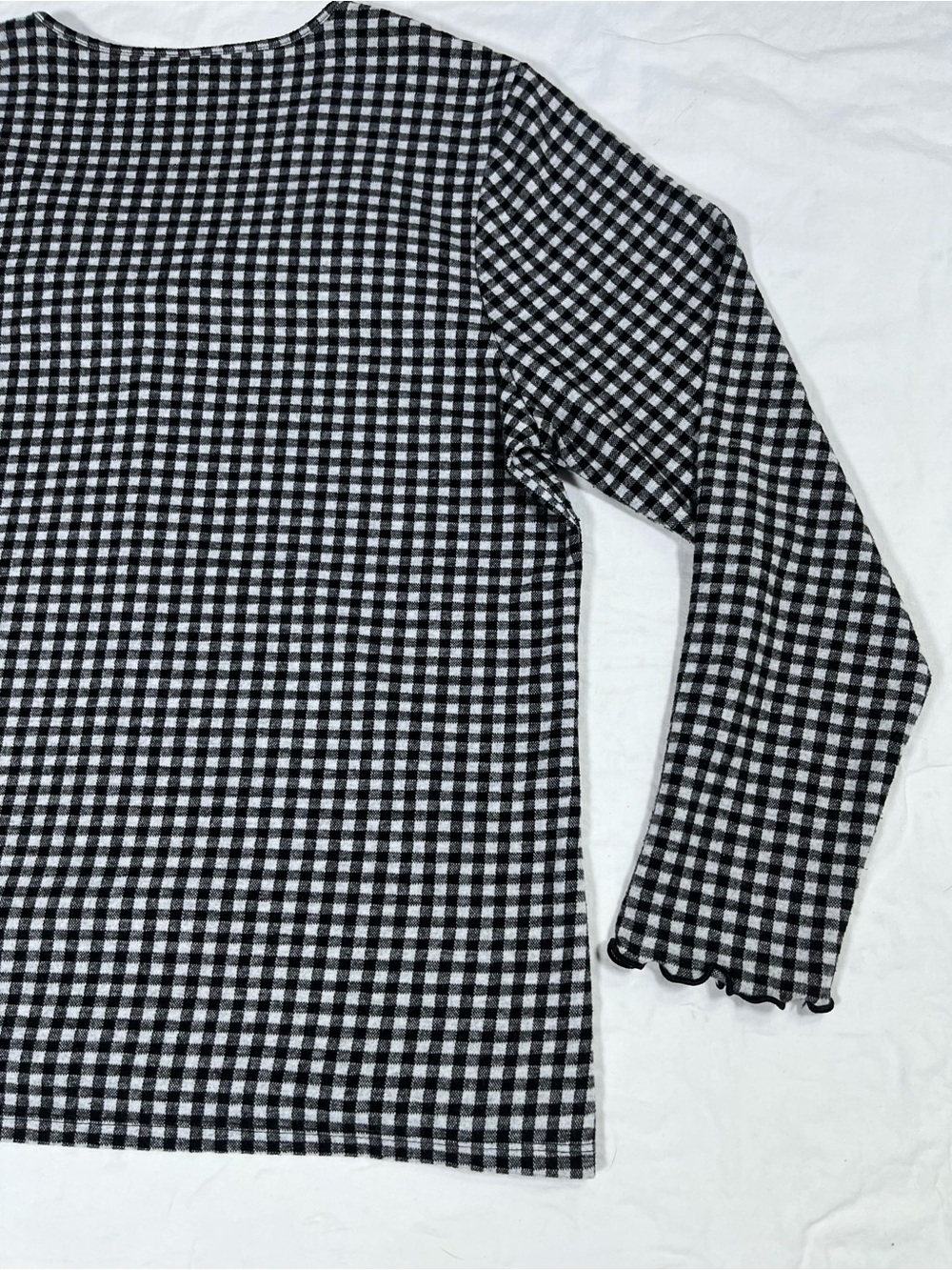 Old Navy Black & White Gingham V-Neck Women’s Top Twist Knot Extra Large - Picture 12 of 14